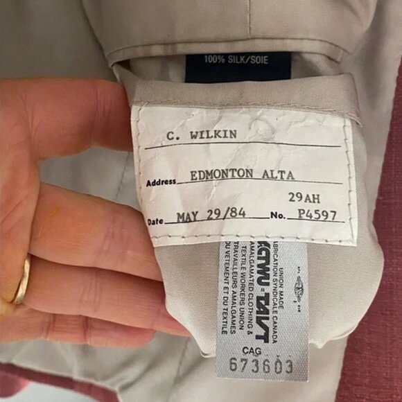 Vintage Raw Silk Blazer Rosewood - Picture 4 of 14